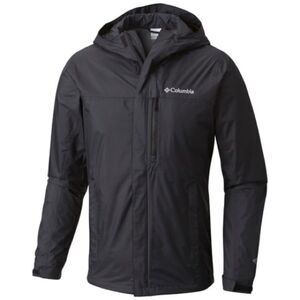 Columbia Pouring Adventure™ II Black Jacket, Raincoat Outdoor Hiking XXL